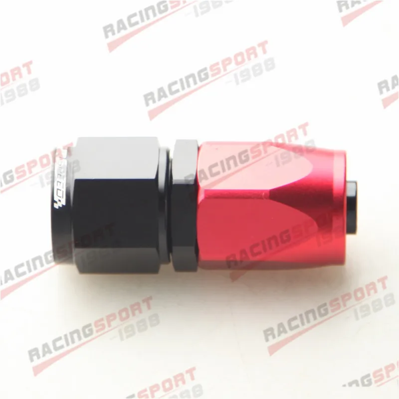 

8AN AN8 AN-8 Straight Swivel Fitting Hose End Adaptor Aluminum Red/Black