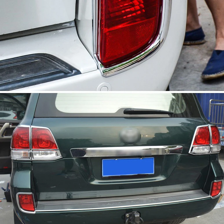 2 шт. ABS хромированная лампа заднего противотуманного фонаря чехлы для Toyota Land Cruiser