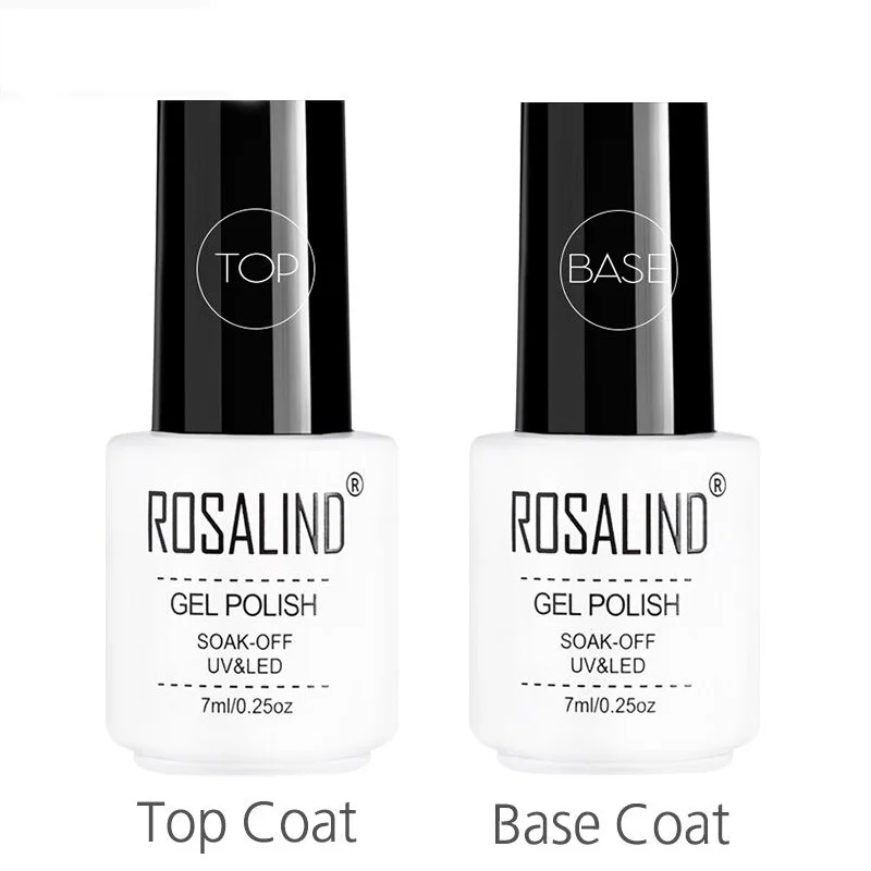BASE TOP COAT 12 шт./компл.) Розалинд набор гель-лаков для ногтей УФ-светодиодный светильник дизайн акриловый Фрезер для ногтей cо шлифовальными расширением цвет для ухода за ногтями Маникюрный набор - Цвет: BASE TOP COAT