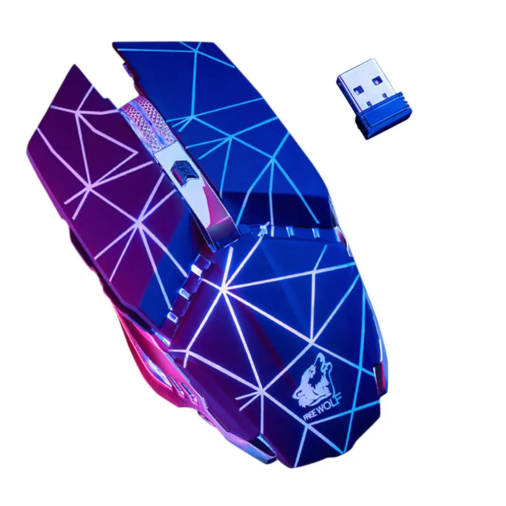 Беспроводная игровая мышь Free Wolf X11 2400 точек/дюйм перезаряжаемая 7 цветов с