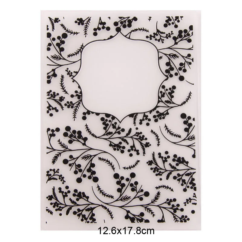 Папка с тиснением листья жемчужные бусины скрапбукинг пластиковые тисненые