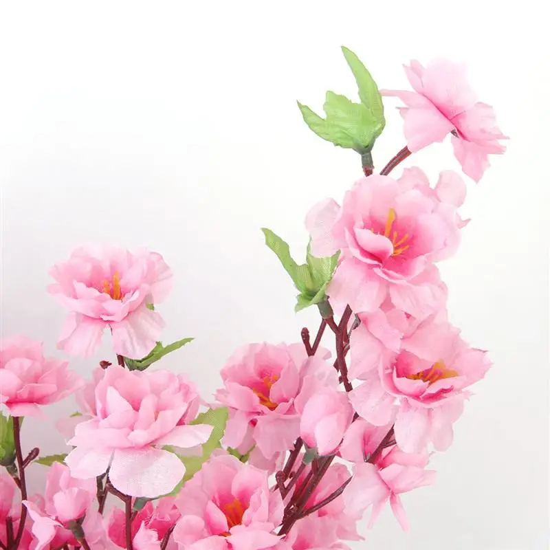 

6pcs Peach Blossom Simulation Flowers Artificial Flowers Silk Flower Decorative Flowers For Home Wedding party Decorative Wreath