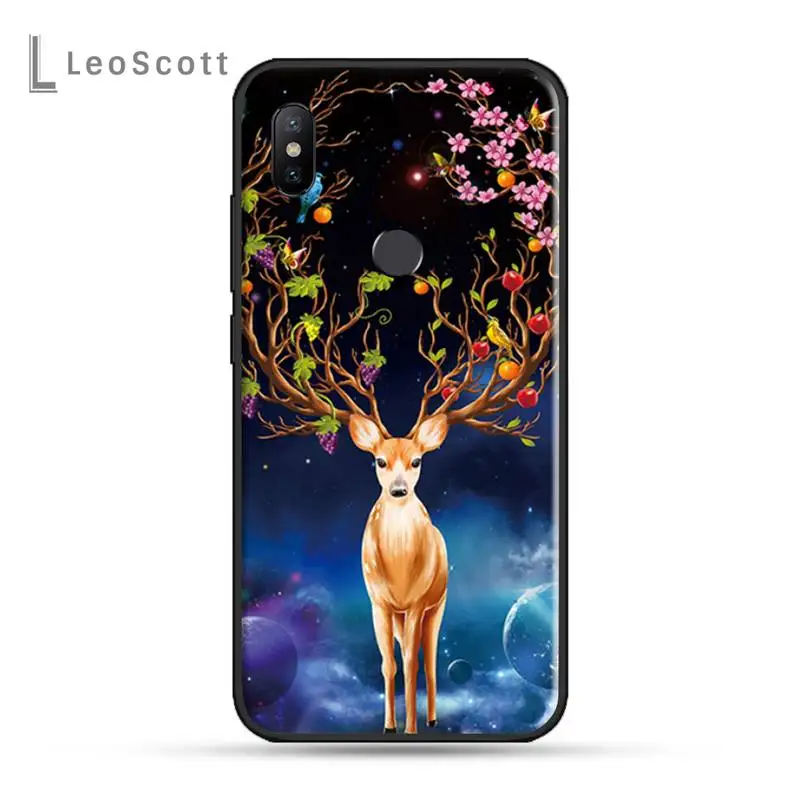 

Deer Cute Elk Phone Case For Xiaomi Redmi 7 8 9t a3 9se k20 mi8 max3 lite 9 note 9s 10 pro