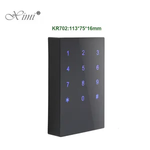zk kr702 ip65 waterproof smart card reader with keypad and led wiegand26 34 touch key rfid card reader for access control system free global shipping