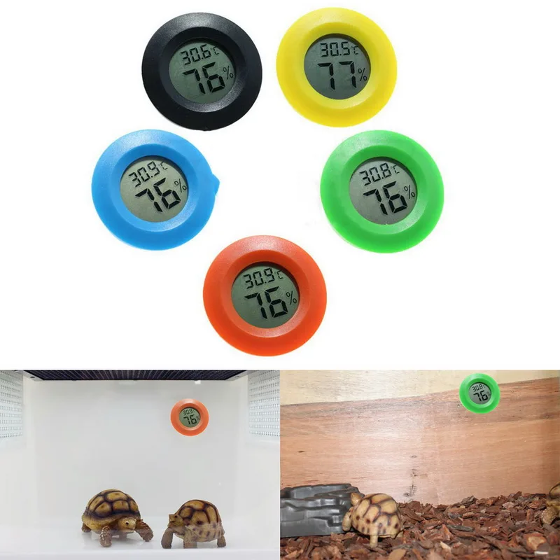1 шт. Круглый Термометр Гигрометр с ЖК дисплеем|Приборы для измерения