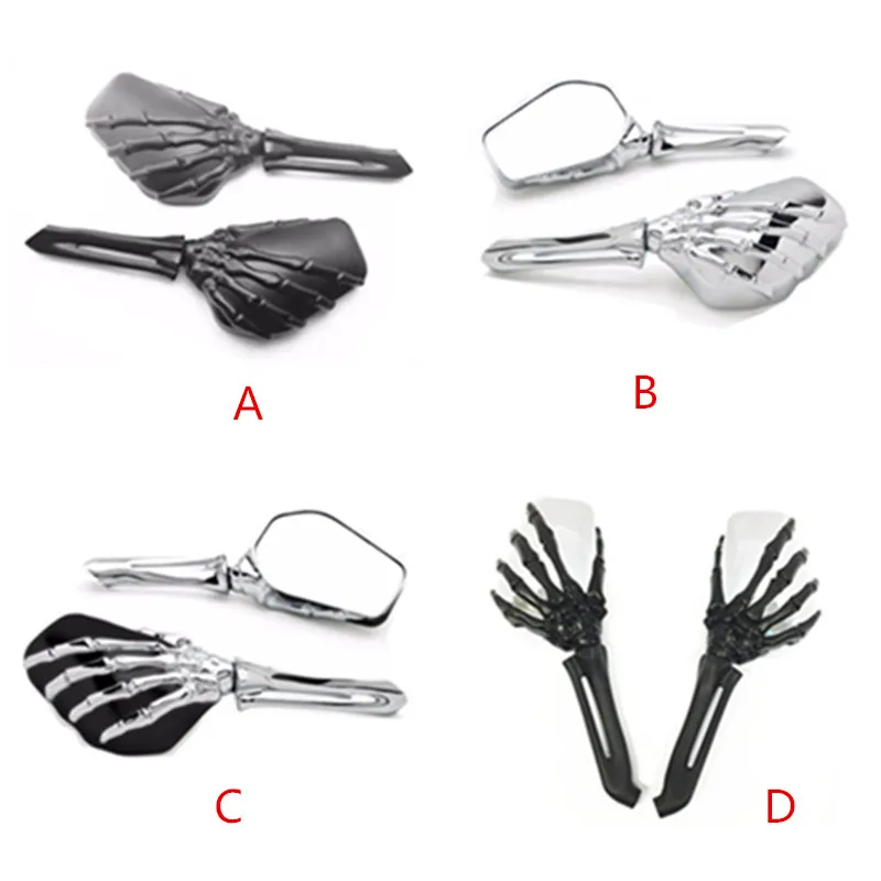 Universal 3D Skull Hand Motorcycle Rearview Mirrors For Harley Honda Yamaha Suzuki Cruiser Chopper Cafe Racer | Автомобили и