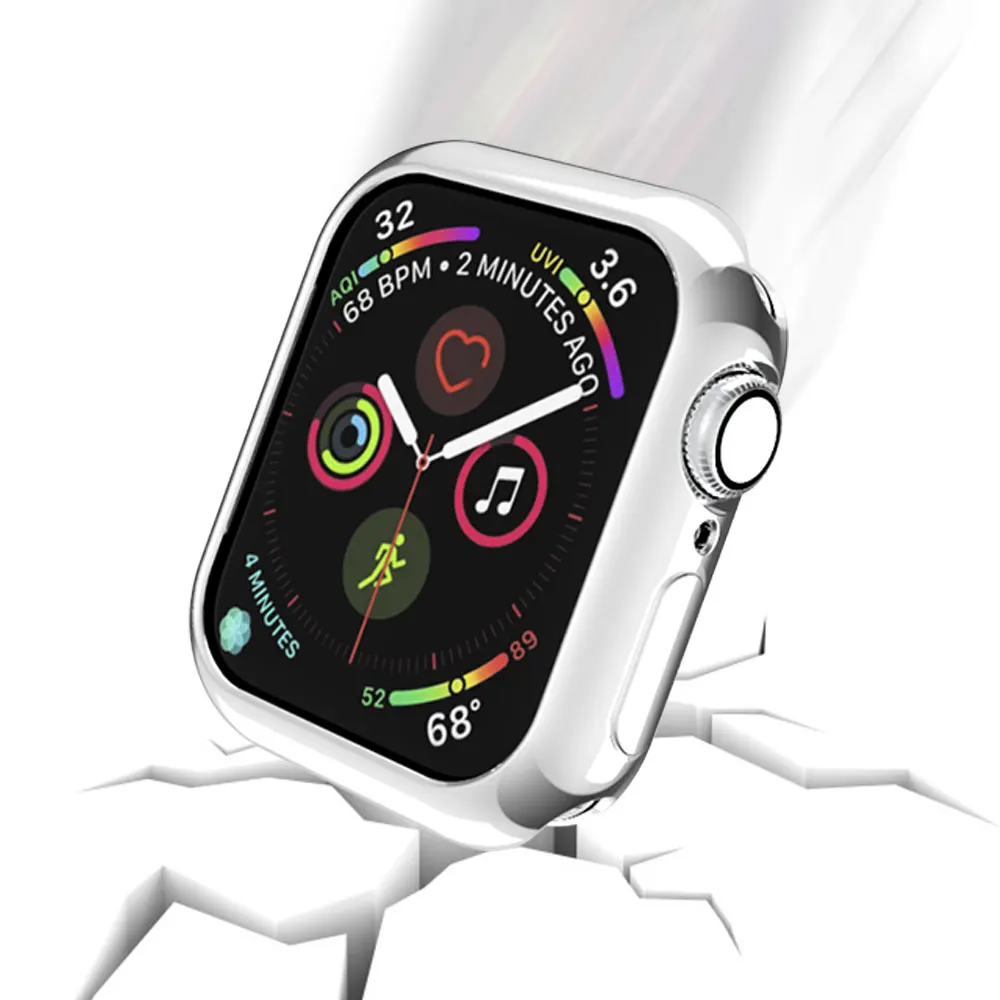 Мягкий чехол из ТПУ для Apple Watch 3, 2, 1, 42 мм, 38 мм, защитный чехол для iWatch 4, 40, 44 мм, серия 5, бампер для часов