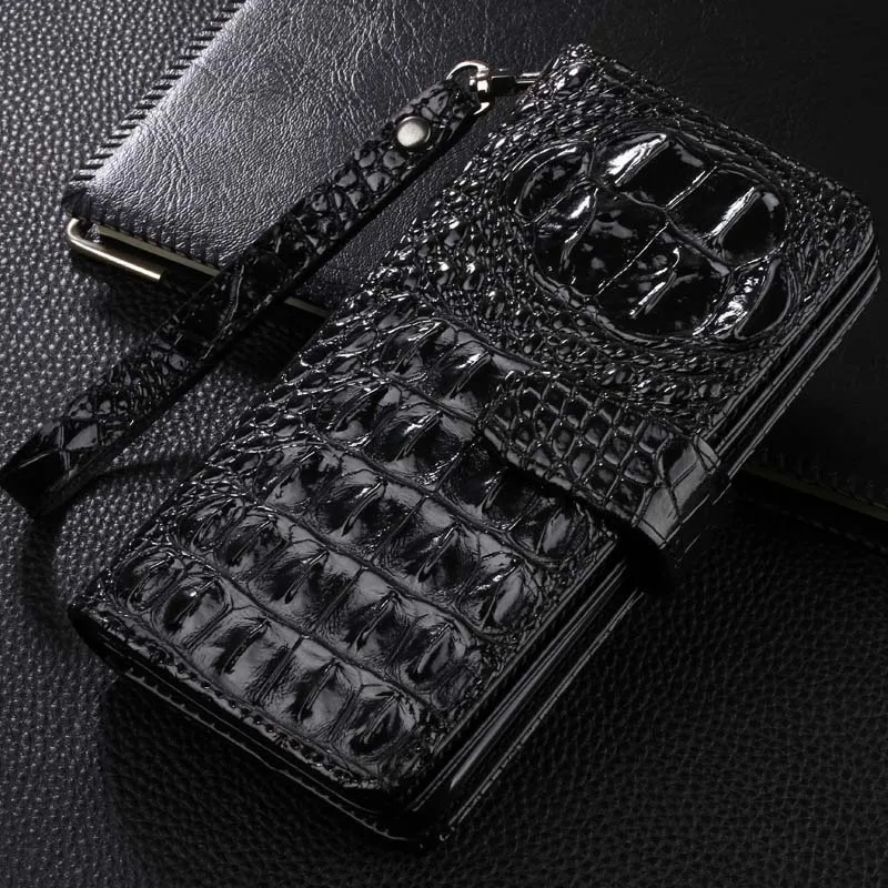 Роскошный чехол кошелек для SAMSUNG Galaxy S7 Edge S8 S10 Plus A50 книжка из крокодиловой кожи