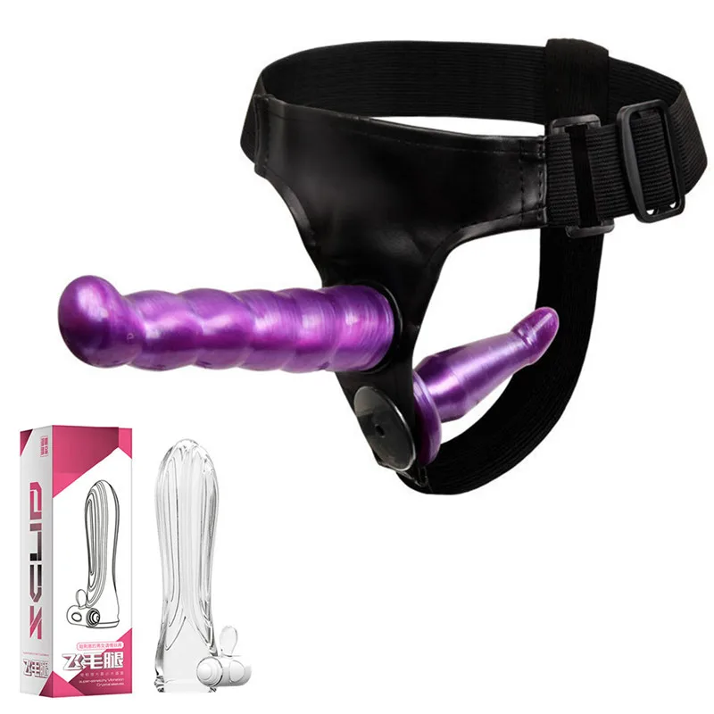 Страпон фаллоимитатор больших размеров двойной ремень для дилдо женщин Интимные