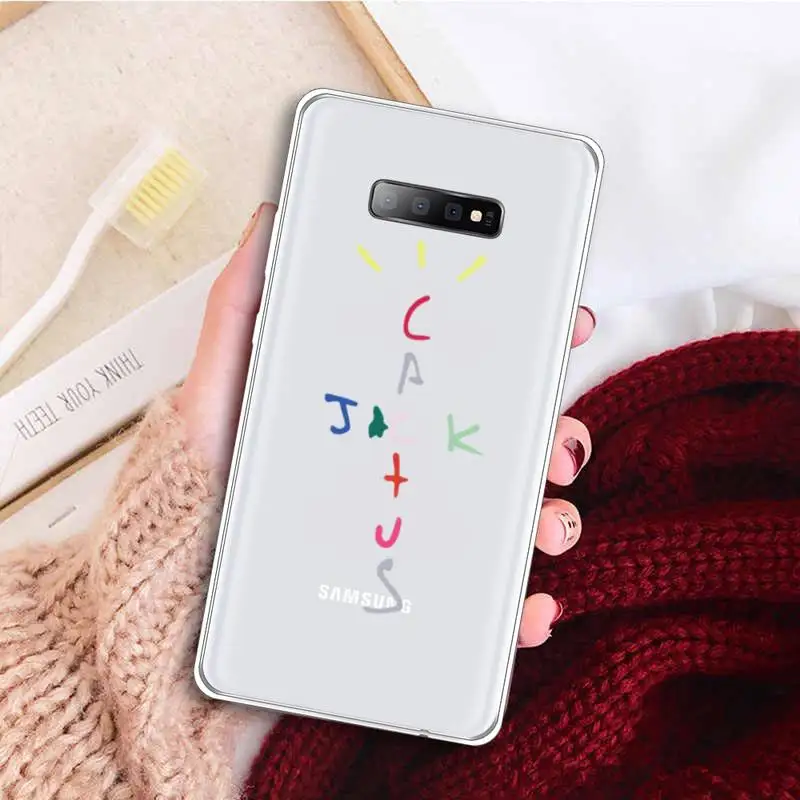 

cactus jack Phone Case Clear Transparent for samsung A 21s 50 71 S 8 9 20 note 10 20 plus ultra