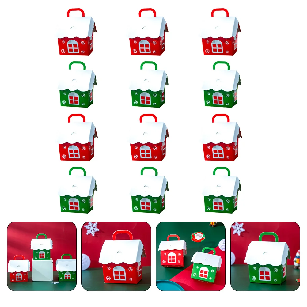 

12Pcs Lovely Cartoon Gift Fruit Boxes Christmas Apple Boxes Pretty Candy Boxes