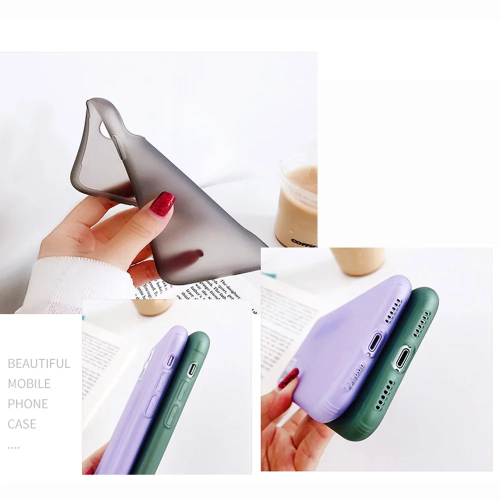 Жидкий силиконовый мягкий чехол для iPhone X 11 Pro 7 8 Plus XR прозрачная цветная задняя