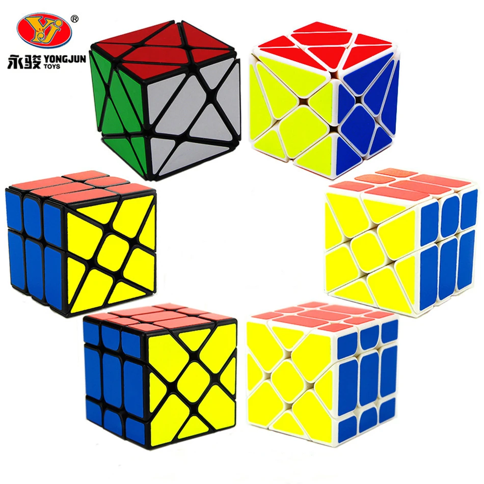 

Yongjun Sanjianke Magic Cube Set Windmill Axis Fisher Strange-shape 3x3 Cubes Educational Games For Kids Speed Puzzle Toy