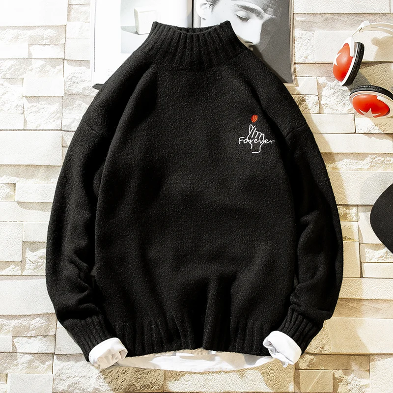 Новый Зимний толстый теплый кашемировый мужской свитер с длинным рукавом и