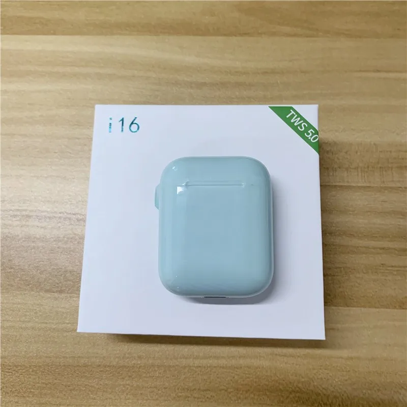 green i16 i16 TWS беспроводные наушники оригинальные 1:1 Bluetooth 5,0 наушники с микрофоном стерео наушники pk i10 i12 - Цвет: green i16