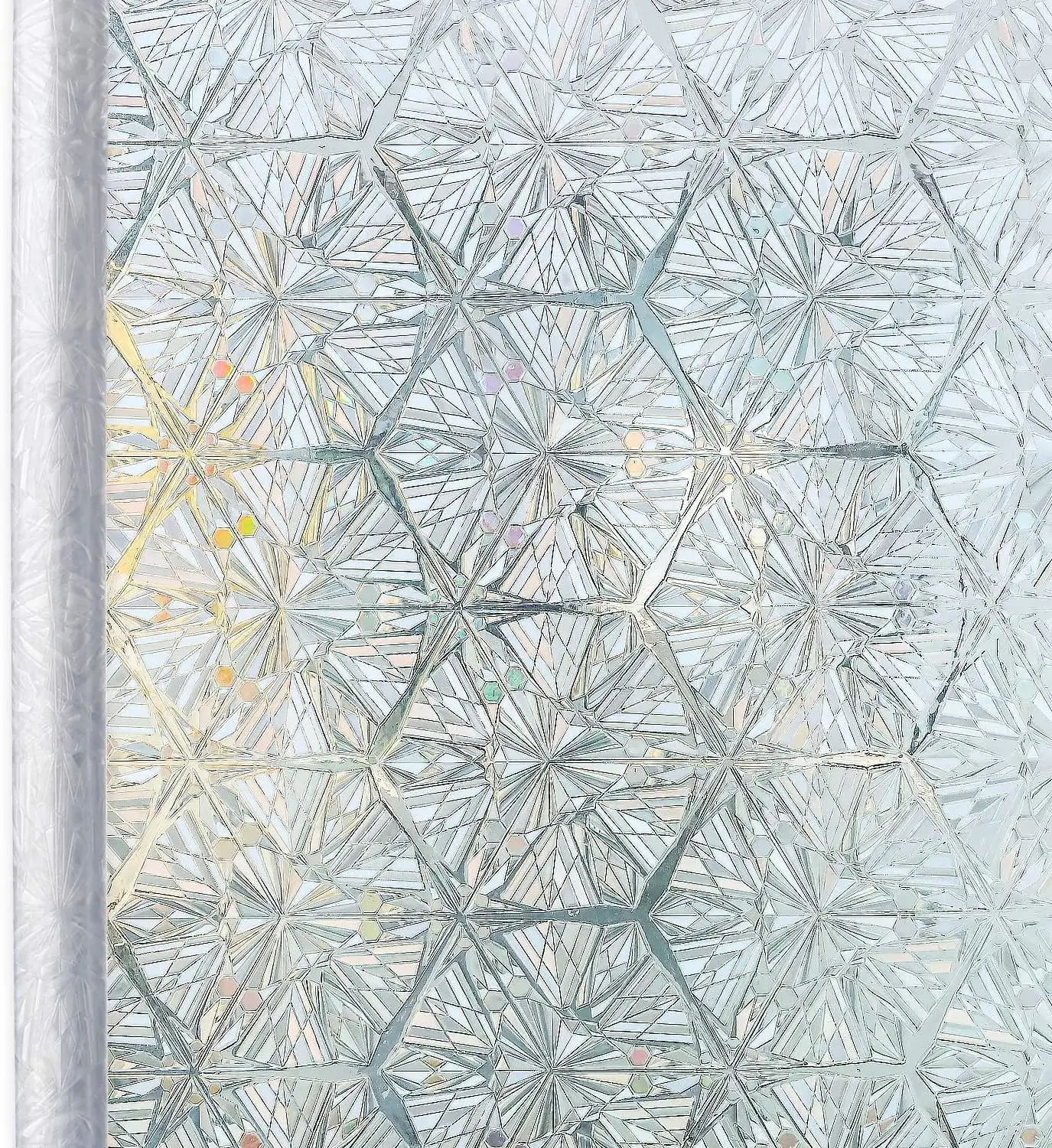

Privacy Window Film 3D Crystal Clear Diamond Decorative Self Adhesive Stained Glass Window Sticker Removable Anti UV Glass Film