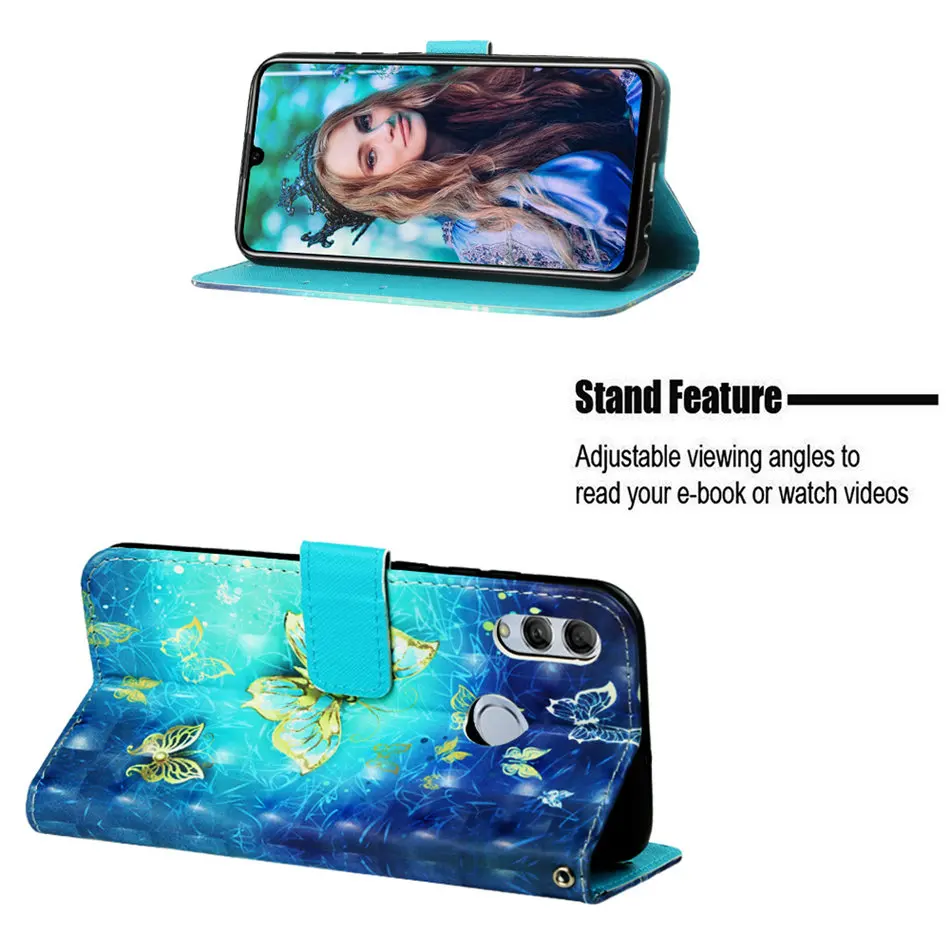 Роскошный милый флип-чехол для Huawei Y6 Y9 2019 2018 Enjoy 9s 7s 7 P Smart Mate 20 Pro P20 P30 Lite чехол из