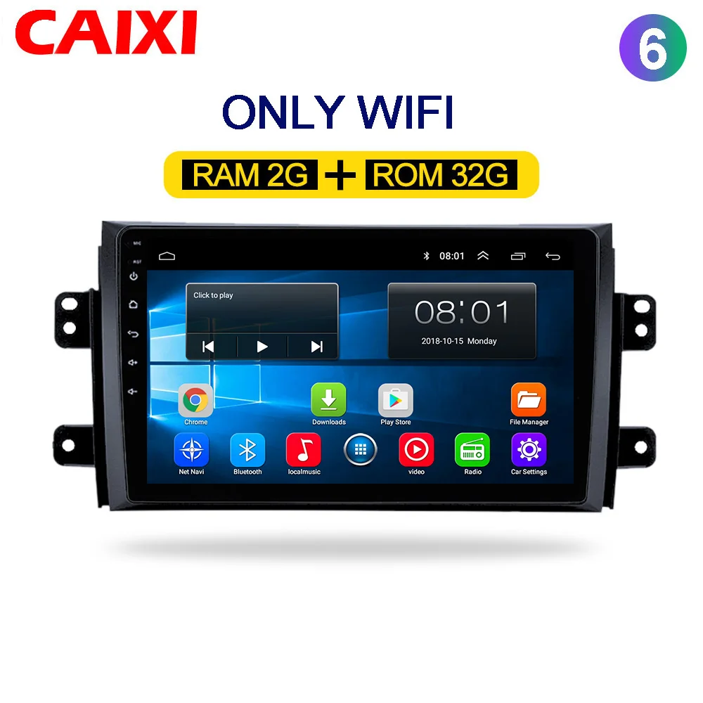 CAIXI Car Android 8,1 радио мультимедиа плеер для Suzuki SX4 2006 2007 2008 2009 2010 2011 2012 2013 автомобиля gps Navigatio плеер - Цвет: Cx-SX4-32G-1