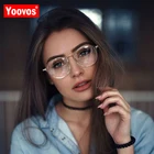Yoovos круглая оправа для очков синий светильник очки для женщин Роскошные прозрачные очки компьютерные оправы оптические прозрачные очки