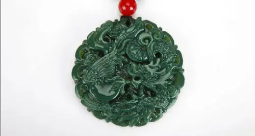 Ювелирные изделия LETSFUN из натурального нефрита дракона и феникса Longfeng | Украшения