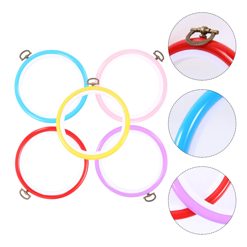 

5pcs DIY Craft Hoop Sewing Manual Embroidery Circles Cross Stitch Hoops