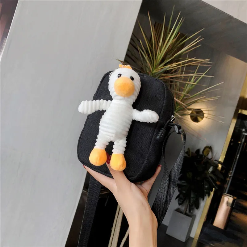 

Canvas Women's Bag Lady Casual Crossbody Bag Fashion Mobile Phone Bag School Students Trend Shoulder Bag for Women