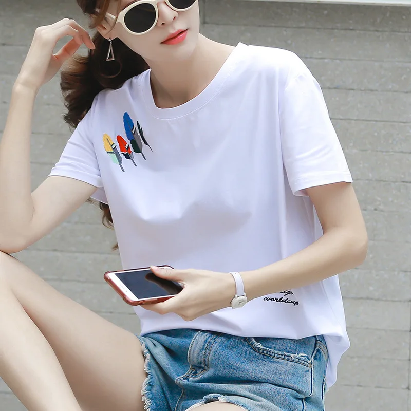 

2020 tshirt women t shirt friends new hot style red letter friends print short sleeve t-shirts Europe