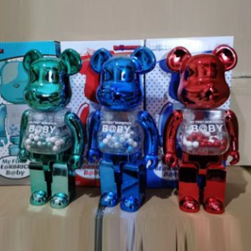 

Bearbricklys 28cm 400% Bear&bricklys Toy Plating Blocks Bear Toy Action Toy Figures Garage Kits Dolls Kids Toys