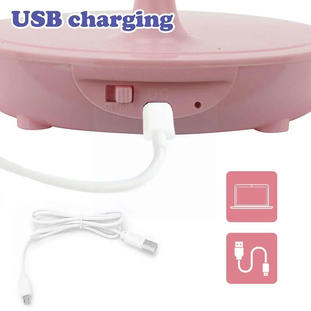 Светодиодная настольная лампа, перезаряжаемый светильник для ночного чтения для детей, приглушаемая лампа, ночник с защитой для глаз, Y1r1