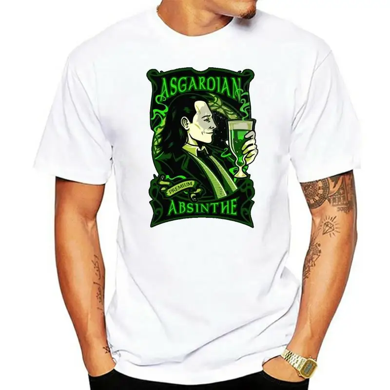 

LOKI Tom Hiddleston Asgardian Absinthe Black White T-Shirt Size S - 3XL dw1