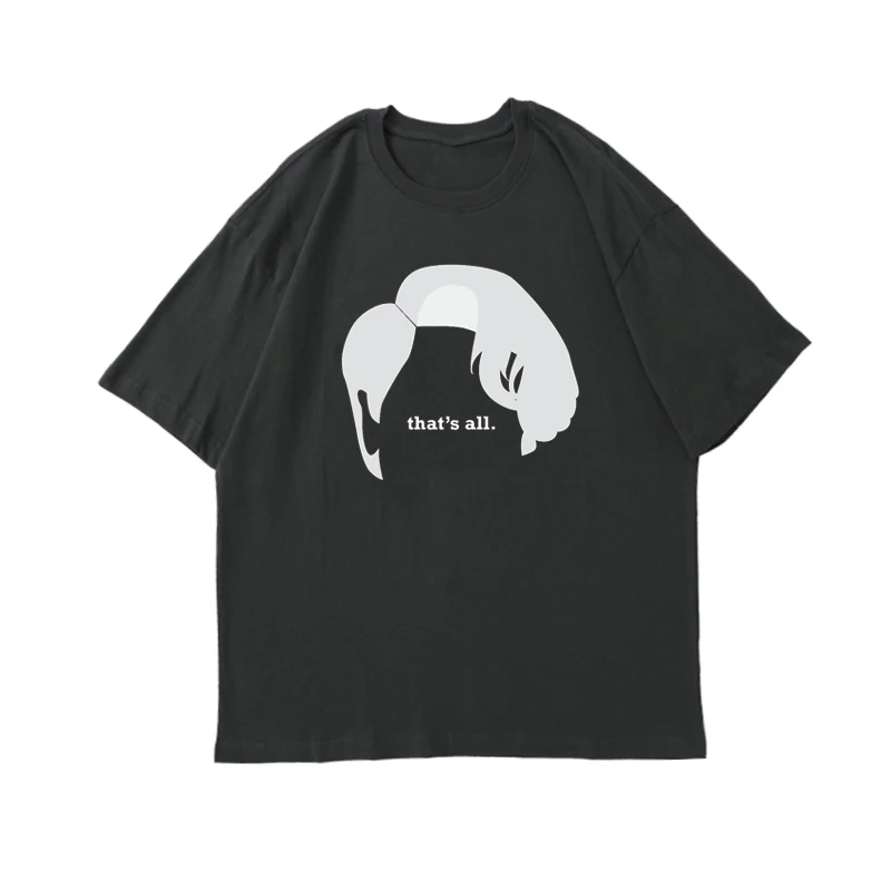 

Women's Silhouette Head "That's All" Print T-Shirt Men's And Women's Casual Short-Sleeved Turtleneck Oversize Summer T-Shirt