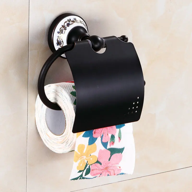 Масляный Черный Бронзовый Матовый аксессуар для ванной комнаты Полка полотенец