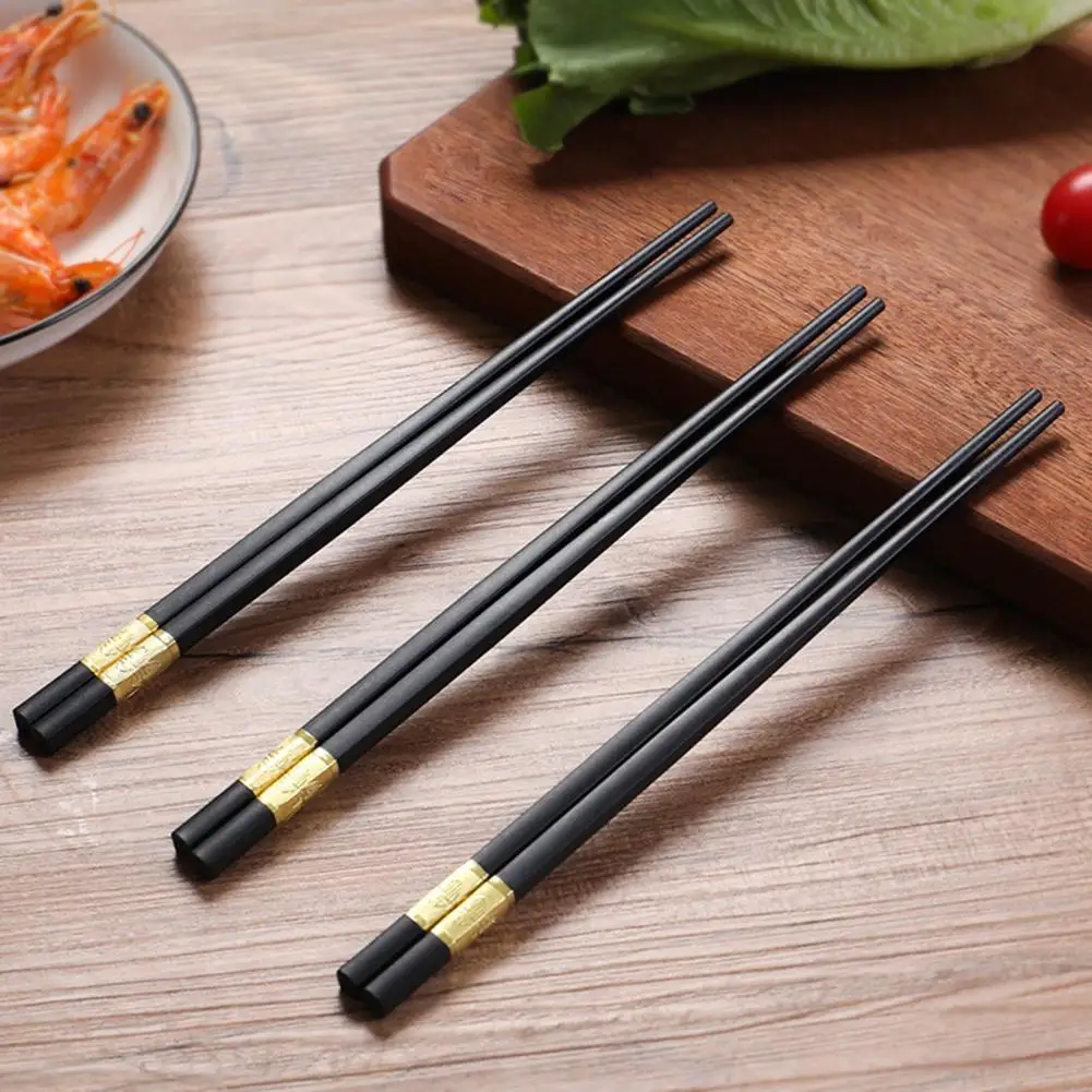 

10 Pair Chopsticks Dishwasher Safe Non-slip Plastic Healthy Safe Cooking Chopsticks for Beginners