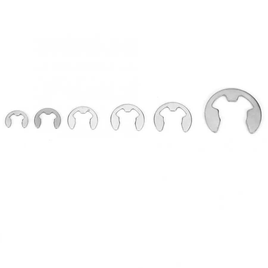 Набор E образных зажимов из нержавеющей стали 300 шт. ассортимент колец типа M1.2 ~ M15