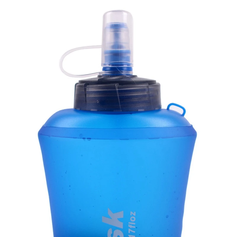 

500ml Soft Folding Collapsible Water Bottle TPU Soft Drink Water Bottle Water Bag Flask For Outdoor Sport Running Cycling