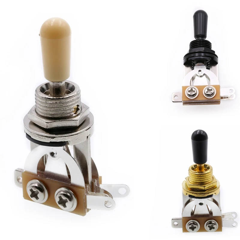 

New Guitar Pickup Gold Electric Guitar 3 Way Toggle Switch Pickup Selector Switch with Tip Knob