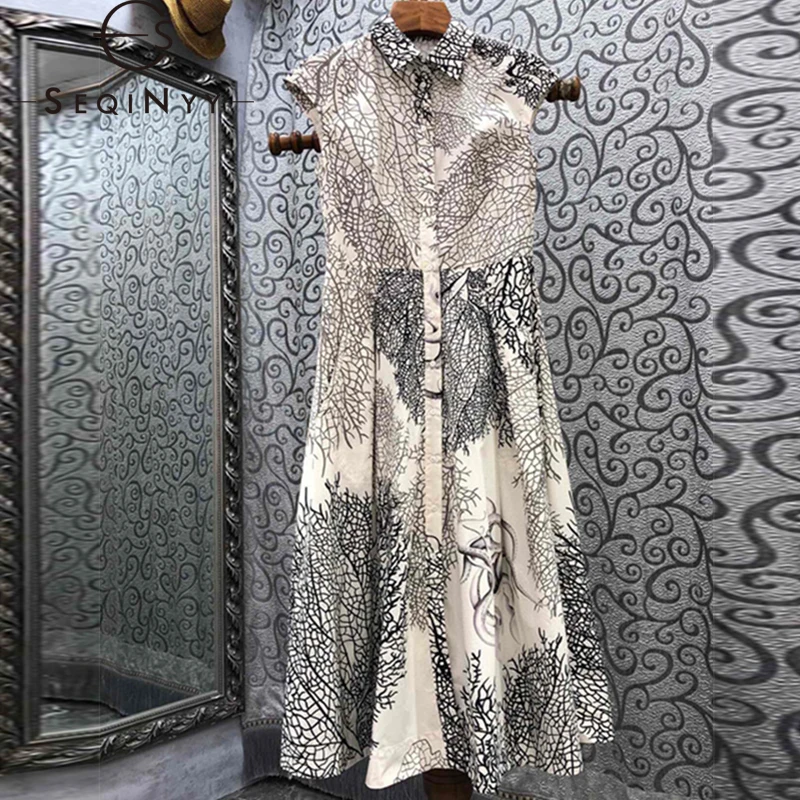 

Женское винтажное платье-рубашка с карманами, из 100% хлопка