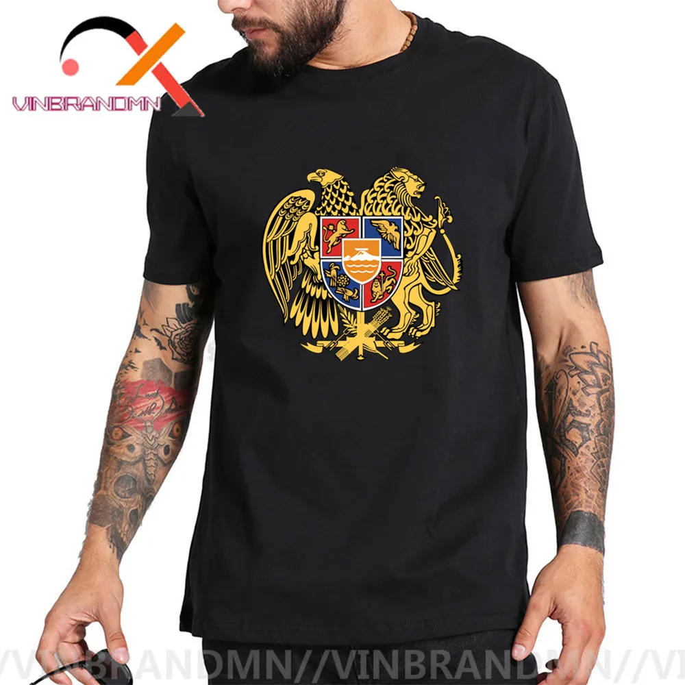 Мужская футболка с эмблемой орла Armenia флагом одежда флагом|Мужские футболки| |