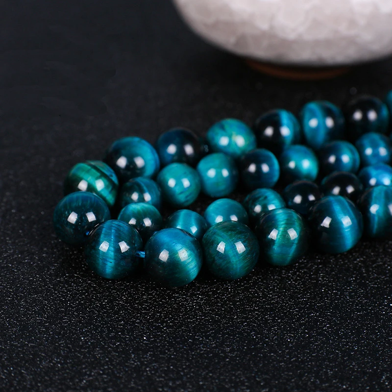 Натуральный голубой тигровый глаз бусины камень ювелирных изделий 4/6/8/10/12 мм