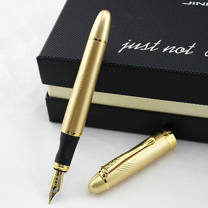 

High quality Gold Fountain pen Full metal Golden Clip luxury pens Jinhao 450 Caneta Stationery Office school supplies