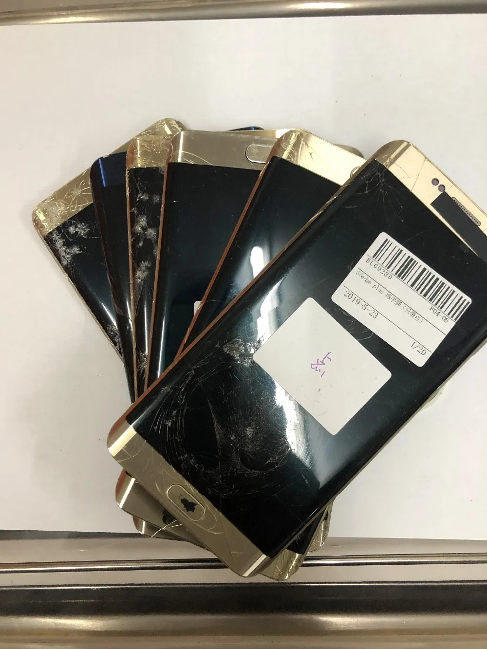 Практичный ЖК-экран для samsung S7 edge, Черный в горошек, сенсорный ЖК-экран, рабочее стекло, сломанное, практичный ремонт, ЖК-дисплей и средняя рамка