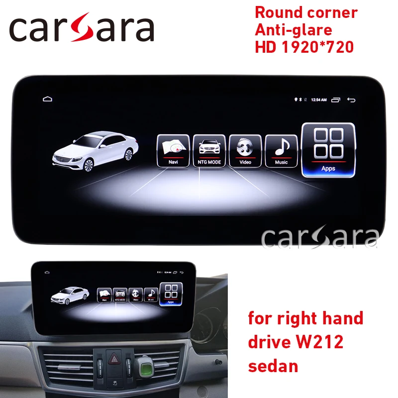 Панель монитора RHD E класс W212 android 8 круглый Угловой экран blue ray E200 HD 1920 антибликовое