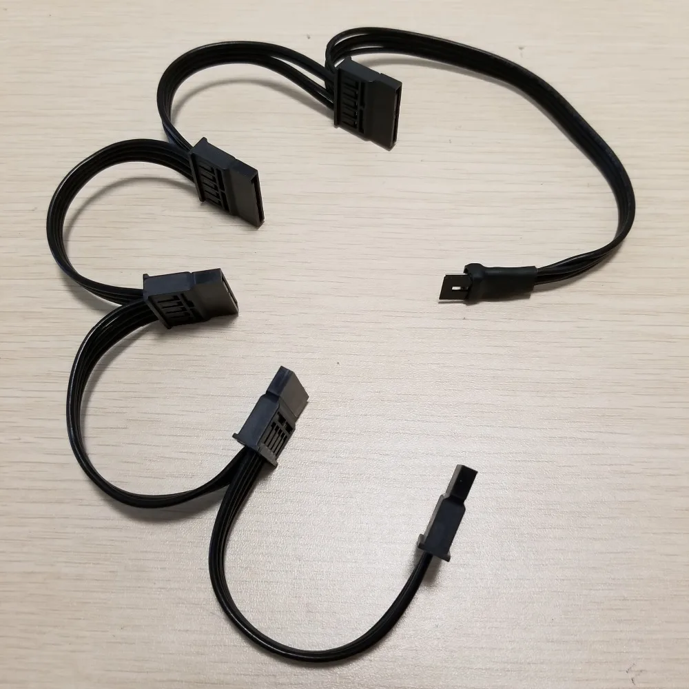 Компьютер 4Pin FDD Мужской до 5-Порты и разъёмы 15Pin SATA Женский адаптер конвертер