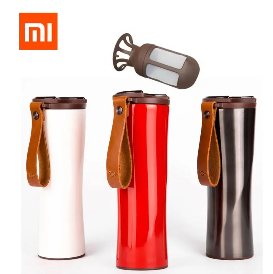 Умная портативная чашка Xiaomi Kiss Fish тонкая из нержавеющей стали с OLED-экраном