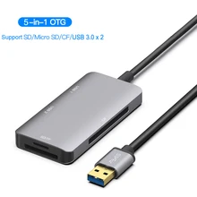USB 3.0 SD SDHC CF Compact Flash TF MicroSD Card Reader USB3.0 U Flash Disk Drive Mouse OTG for Macbook Laptop Notebook PC 5in1