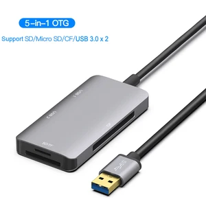 usb 3 0 sd sdhc cf compact flash tf microsd card reader usb3 0 u flash disk drive mouse otg for macbook laptop notebook pc 5in1 free global shipping