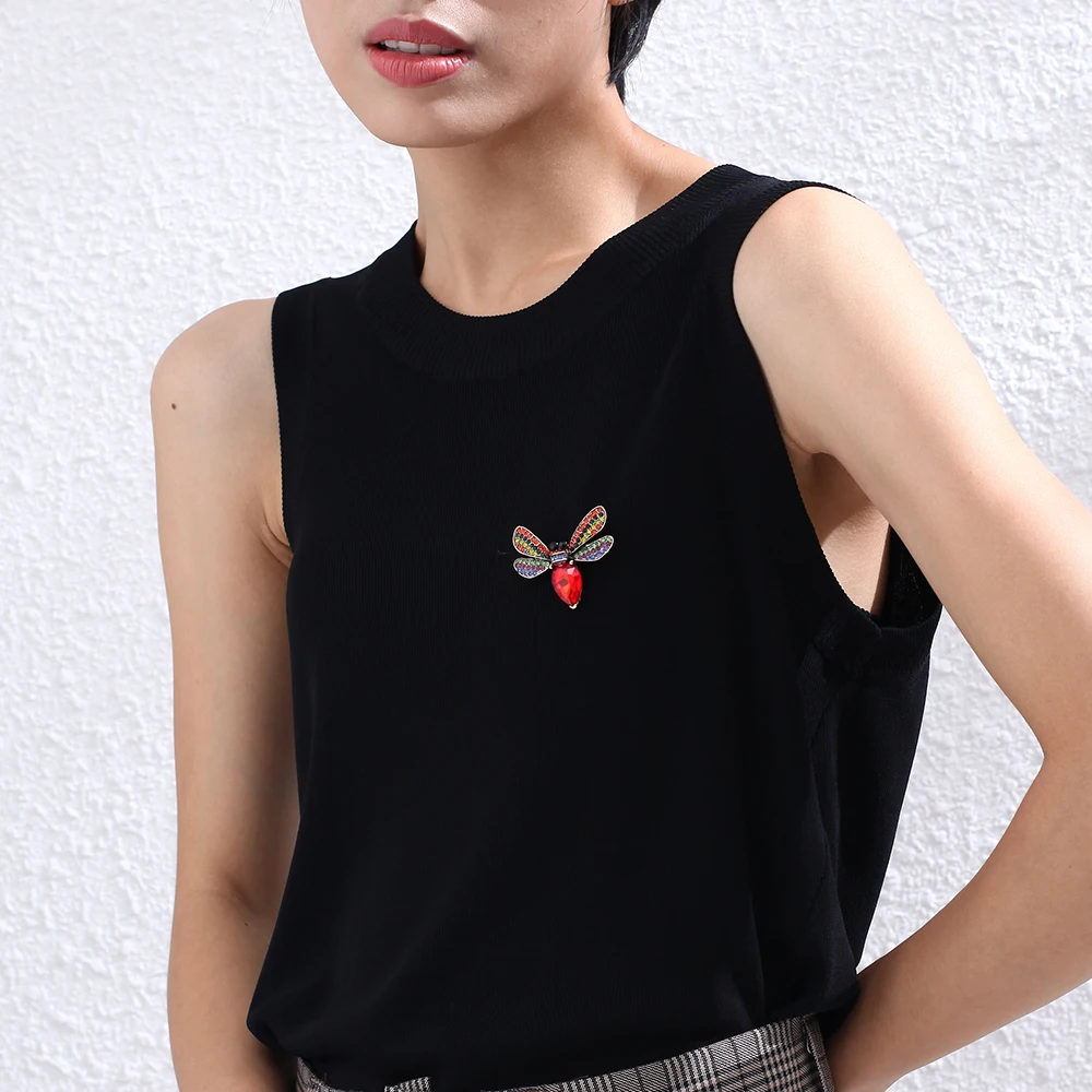 Винтажная бижутерия длинное ожерелье с воротником для женщин хрустальные пчелы