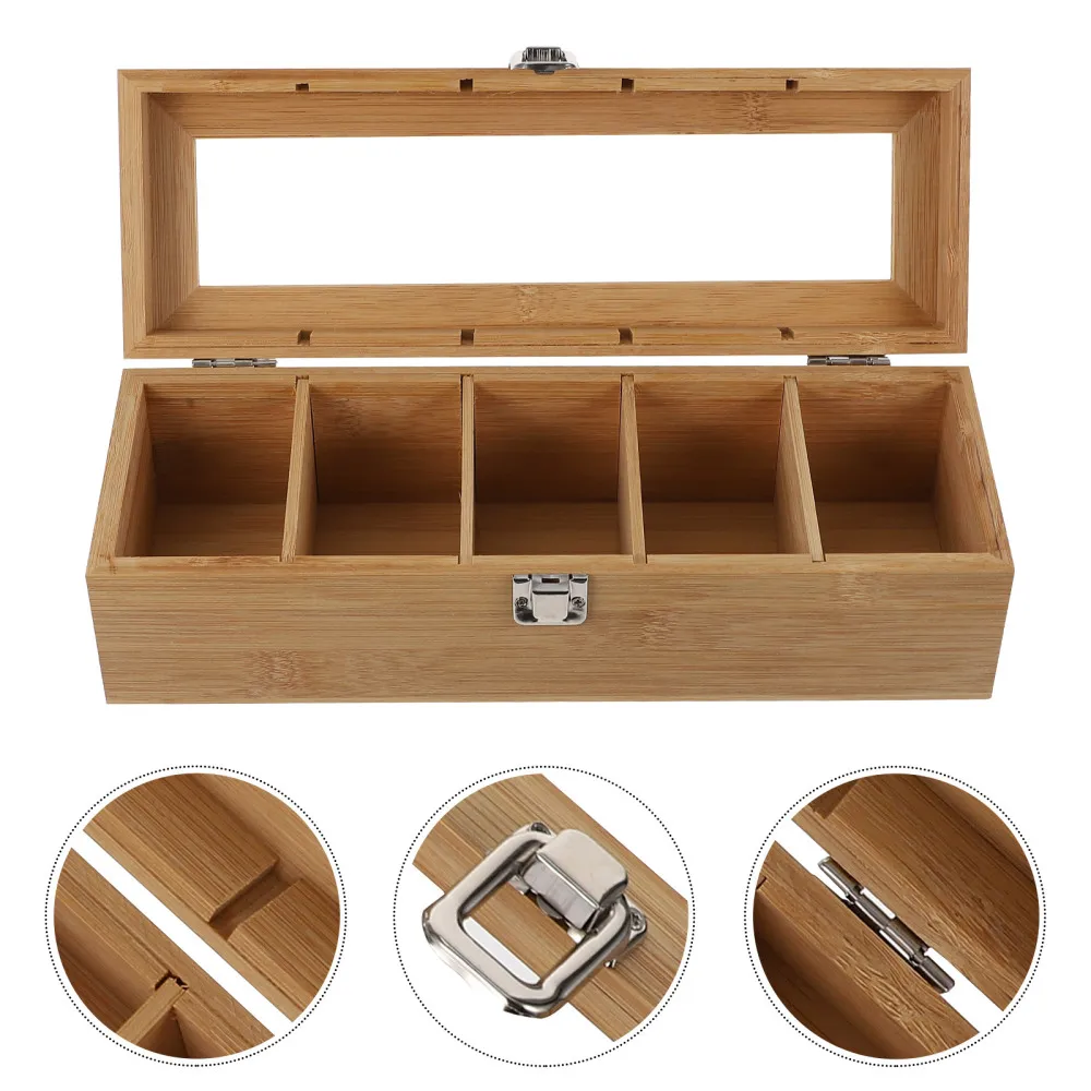 

1pc Home Sundries Storage Box Tea Bag Storage Containers with Lid and Lock