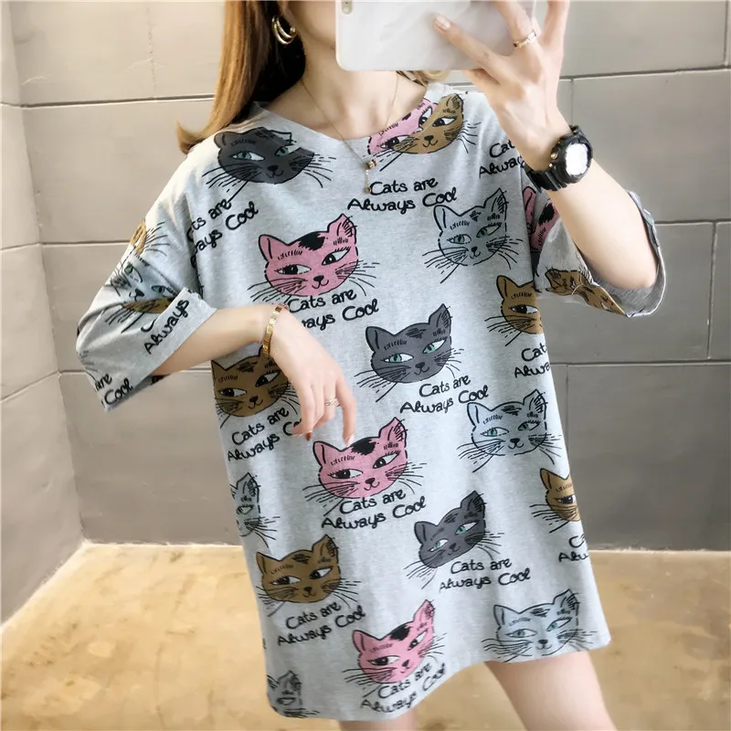 Vetement Femme Women Shirts T Shirts Summer Dress 2021 Groot Manica Corta Magliette Grunge Korean Mall Goth Alt Clothes Tie Dye
