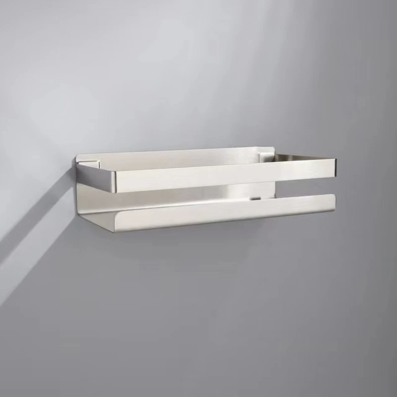

Bathroom Shelf 304 Stainless Steel Shower Rack Corner No Drilling Square Bath Shower Wall Mounted Storage Organizer Rack